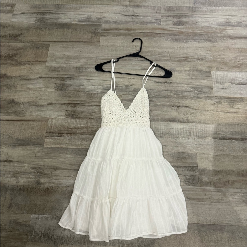 Aerie size large White Crochet Top Dress - Picture 8 of 8